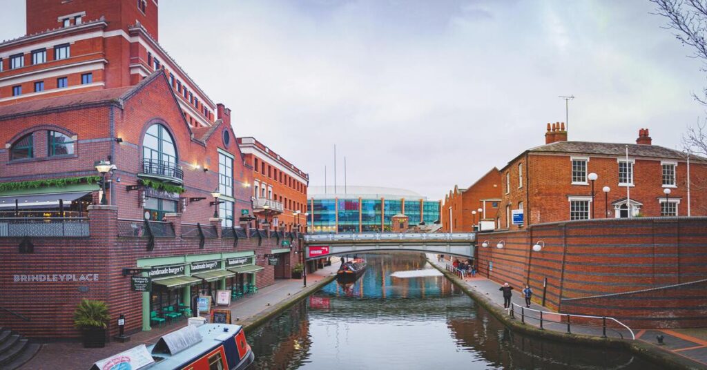 Canal boat Birmingham UK