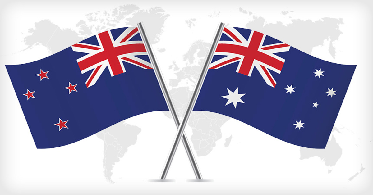 Australia and New Zealand Flags